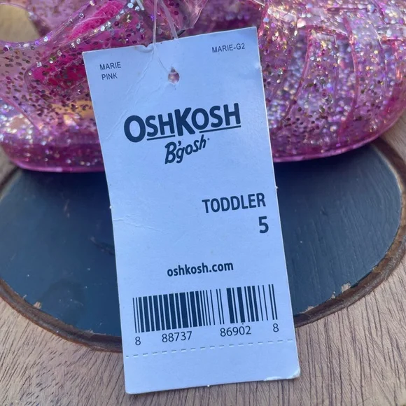 Oshkosh B’gosh Marie Jelly toddler girl sandals glittery pink size 5 - NWT - Picture 4 of 16